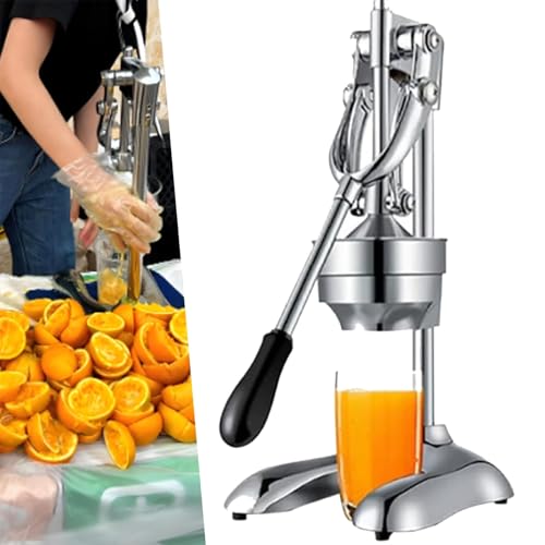 RSPPPJQ Exprimidor de limón Manual de Acero Inoxidable de Alta Resistencia, exprimidor de Naranjas Profesional con Base Estable en Forma de U, diseño Comercial Independiente.