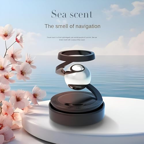 Image of Car Aromatherapy Diffuser for Dashboard with Solar Panel Rotating Design, Metal Frame Spiral Holder and Fragrance Container for Vehicle Interior Use (MULTICOLOR)