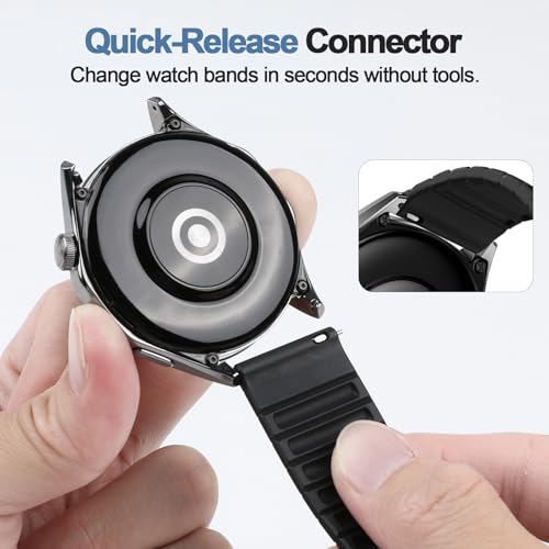 Image of 22mm Strap Compatible with Huawei Watch GT 6 Pro GT6 GT5 GT4 46mm Quick Release 22mm Fluororubber Watch Band for Amazfit bip 6 /Garmin Venu 4 45mm /Forerunner 265 /255 Bands (NO WATCH)