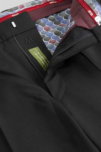 MEYER Hosen Business Chino Roma 9-344 - modern fit, hochwertige & Bequeme Wollhose, Schwarz (09), 58