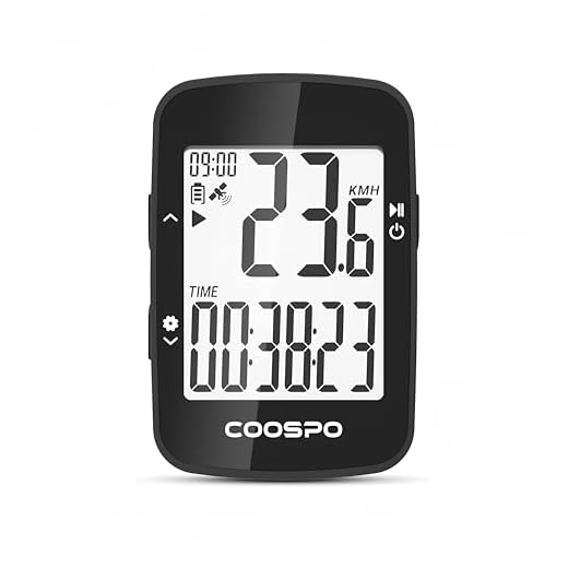 COOSPO BC26 Ciclocomputador Bicicleta GPS Bluetooth, Ciclismo Ordenador Inalámbrico con Alarma de Velocidad, Pantalla LCD de 2.3 Pulgadas IPX7 Impermeable para Bicicleta de Carretera MTB Bicicleta