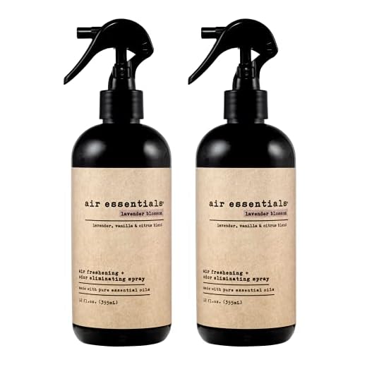 Air Essentials Air Freshener & Odor Eliminator Spray - Made with Pure Essential Oils - Lavender Blossom - 12 Ounce - 2 Pack