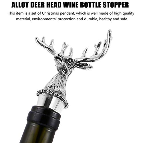 1 Unidade Cabeça De Rolha De Vinho Rolha De Garrafa De Natal Rolha De Vinho Animal Plugue De Vinho D