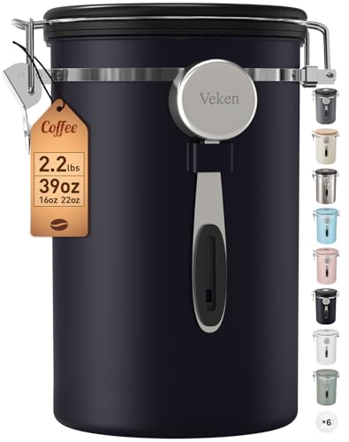 Veken Coffee Canister, 39OZ Large Christmas Coffee