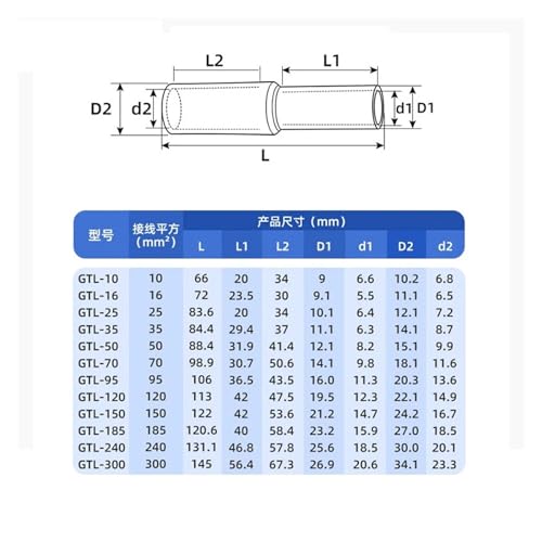Cosse de transition GTL-16 cuivre comprimé aluminium haute conductivité