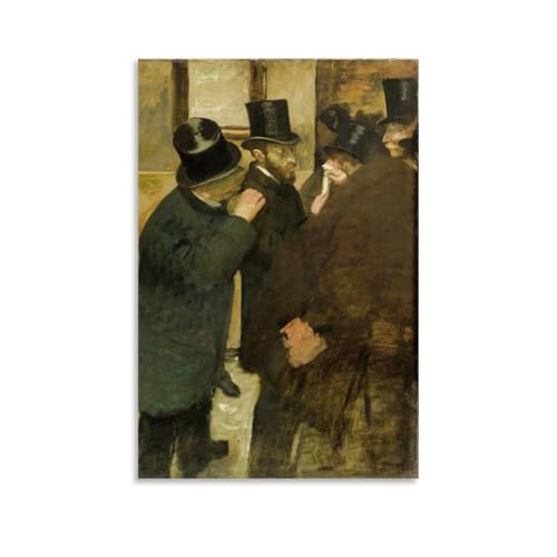 Tableaux décoratifs Edgar Degas Portraits À La Bourse pour habiller un mur vide de bar