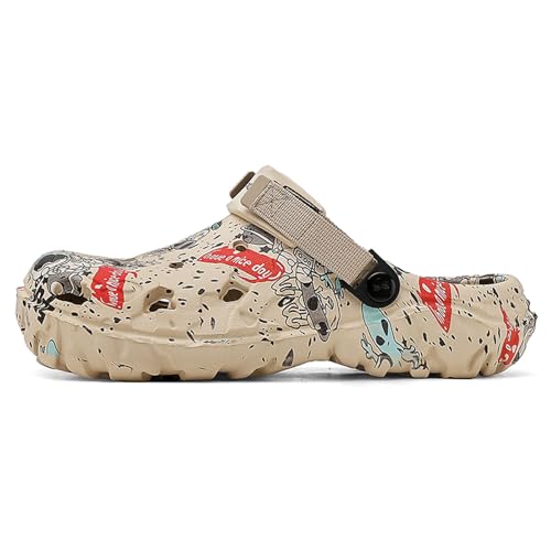 Image of SECHRITE Men's Clogs Athletic Sports Outdoor Slip-on Mules with Cushion Beach Non Slip Home Sandals with Adjustable Back Strap - River Edge