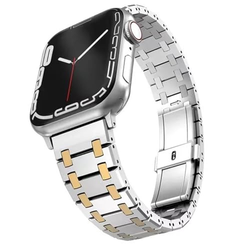 Bracelet montre acier anti-irritation pour Apple Watch Series 9 8 7 45mm 41mm