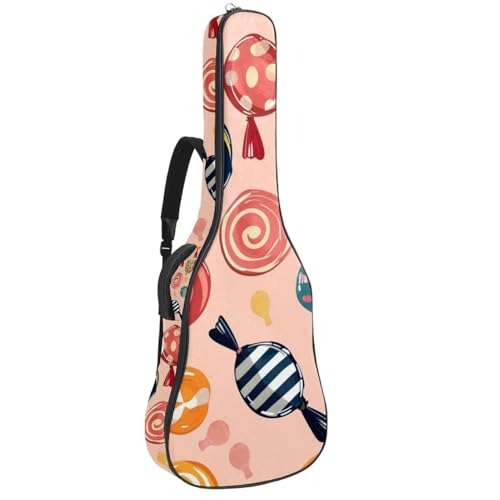 Housse de guitare acoustique 109 cm en tissu Oxford imperméable multicolore