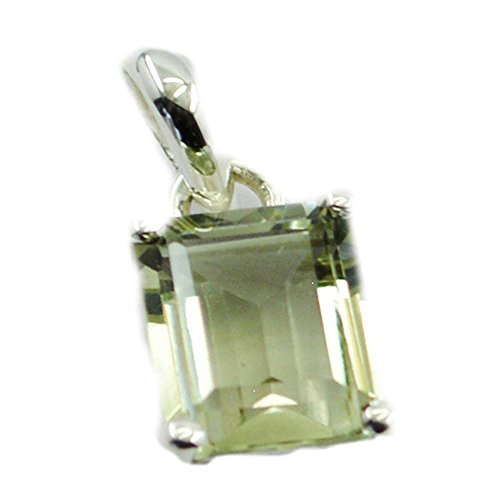 Pendentif améthyste verte en argent, le cadeau de naissance idéal pour femme