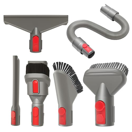 Image of 6 Replacement Attachment Kit for Dyson V15 /V15s /V9 /V8 /V11 /V12 /V10 /V7 /Gen5 Cordless Vacuums Cleaner | Quick Release Spare Part for Home and Car Cleaning | Accessory Tool Set with Extension Hose