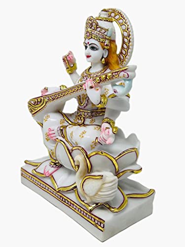 Divine Gifts Store Divine Gifts Saraswati Idol, 12 Inch, 1 Pieces - Image 4
