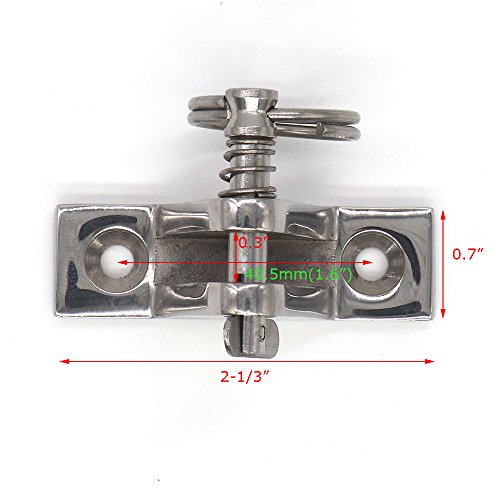 Vturboway 2 Pack Bimini Top Deck Hinge With Removable Pin, 316 Stainless Steel #TOP3