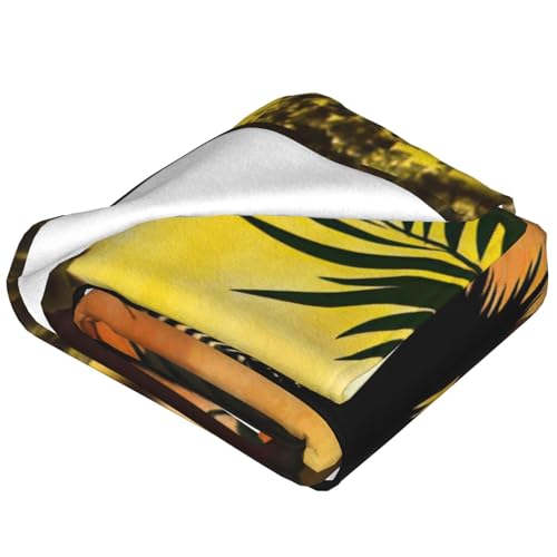 Couverture polaire singe chaude plaid lit canapé microfibre - 4