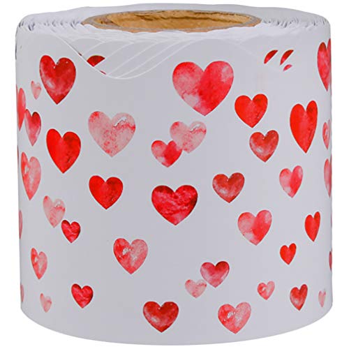 STOBOK 1 Rolo Boletim Do Dia Dos Namorados Bordas Decorativos de Coração Guarnição de Borda Decalque