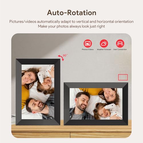 Uhale Digital Picture Frame, 10.1 Inch Smart WiFi Digital Photo Frame, 16GB Memory with Auto-Rotation Share Photos/Videos and Send Best Wishes via App – Image 5