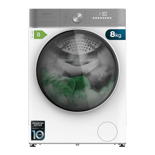 Cecotec Lavadora Secadora 8-5Kg Carga Frontal Bolero Wash&Dry 8580 Inverter A. 1400RPM, 16...
