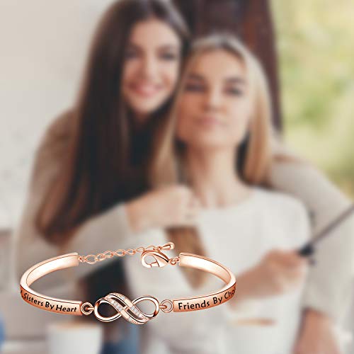 FEELMEM Cousins Bracelet By Blood & Heart, Friends By Choice Bangle Gift4