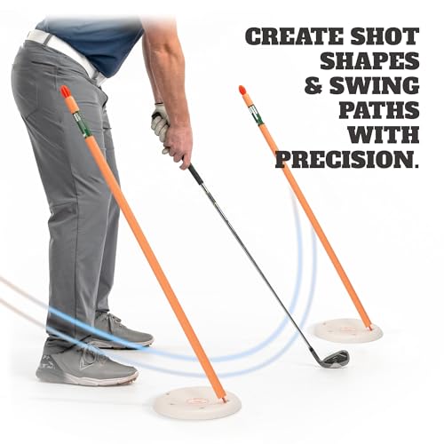 WHYGOLF Alignment Discs & Padded Rods Golf Training Aid