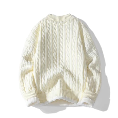 Men's Knitted Warm Pullover Sweater Winter Round Neck Casual Large Size Loose Sweater3