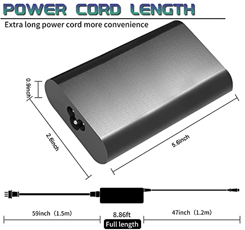 HA130PM130 DA130PM130 Dell 130W Laptop Charger for Dell XPS 15 7590 9530 9550 9560 9570 9575 Inspiron 7348 Precision M3800 5510 5520 5530 AC Adapter Power Replacement Supply Cord (Slim Tip 4.5mm) - Thumbnail 4