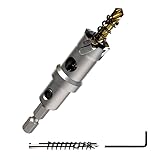 【インパクトドライバー用】超硬 ステンレス ホールソー 【六角軸 6.35mm】 鉄 金属 木工 対応 穴あけ 電動ドリル ドライバー ホールカッター ShopXJ (16mm)