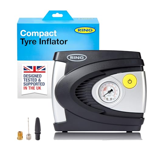 RING Mini compresseur d'air portable 12v gonfleur pneu