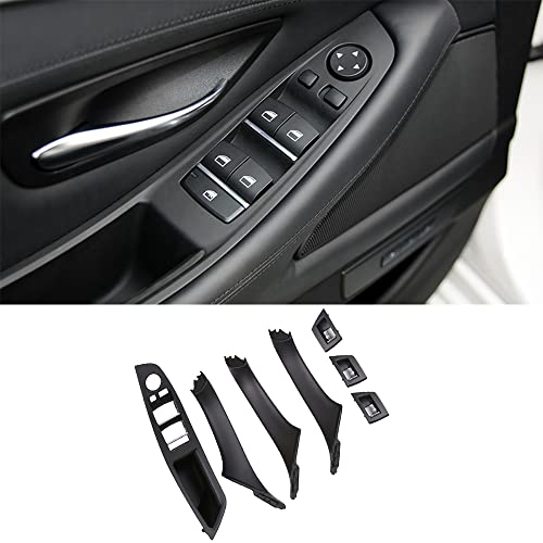 CHUANGHUI Car Door Handle Cover for BMW 5 Series F10 2011-2016 Interior Door Handles Replace Trim Cover 520i 528i 530i 535d 535i 550i (Black)
