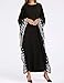Qianliniuinc Abaya Kaftan Dresses for Women-Long Dress Plus Size Bat Sleeve Clothing Muslim Evening Gown Black