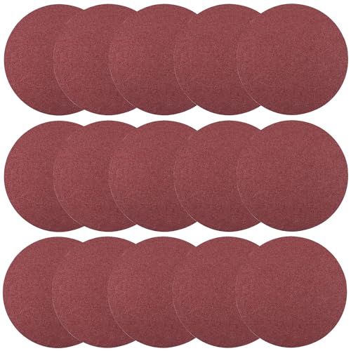 Auniwaig 10PCS 9-Inch Sanding Disc Self Stick 120 Grit PSA Aluminum Oxide Adhesive Round Shape Sanding Paper NO-Hole for Random Orbital Sander and Belt Disc Sander