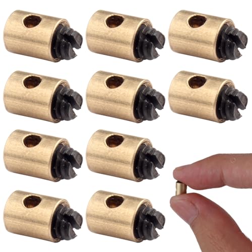 EOYVAIL Cables de acelerador para moto,Abrazadera de cable de acelerador de latón universal, abrazadera de núcleo de alambre de motocicleta, 5x6 mm, para acelerador de motocicleta (10 piezas)