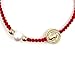 CRUZONE Women's Adjustable Hand-Woven Bracelet with Red Thread St. Benedict Medal and Dainty Cultured Freshwater Pearl Detailing