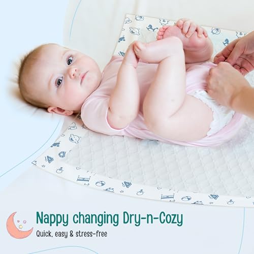Image of LuvLap Disposable Baby Underpad Cum Changing Mats, 30 Count 60x60 CM Waterproof Pads for Baby, Breathable Underpads act as 100% Water Proof Bed Protector, Non Slip Backsheet, Hypoallergenic