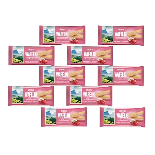 SKAWA ウエハースWITHヨーグルト&ストロベリー ロングタイプ80gx10個