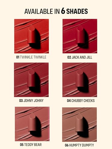 Image of FLiCKA Lip Poetry Matte Lipstick| Enriched With Vitamin E, Sulphate Free, Moisturizing, Long Lasting Upto 6Hrs, 02 Jack & Jill, 4g