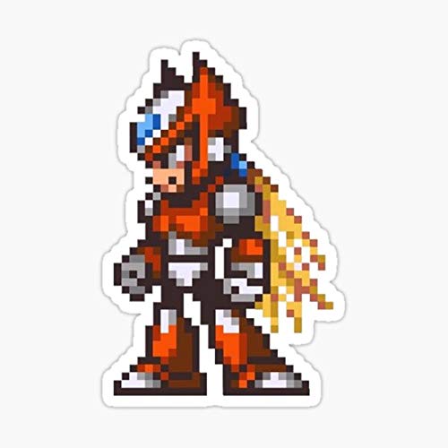 Megaman Zero Character Cover Sticker - Sticker Graphic - Auto, Wall, Laptop, Cell, Truck Sticker for Windows, Cars, Trucks