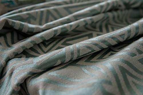 Nappe Rectangulaire Jacquard de Qualité Supérieure Verte à Franges - 6