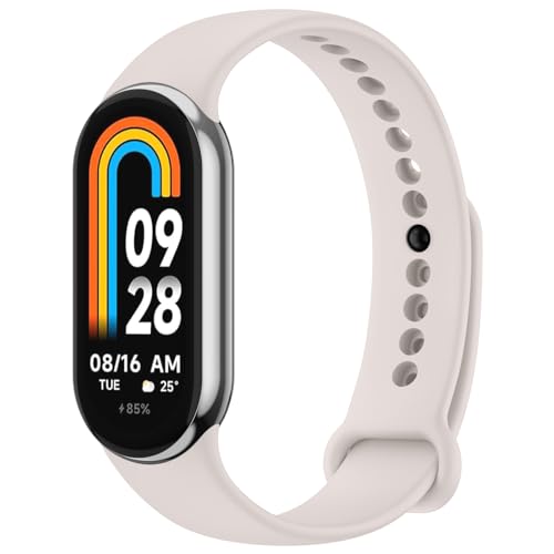 Image of Vanjua Watch Strap for Xiaomi Smart Band 10 /9 /8, Soft Silicone Adjustable Sport Wrist Band for Xiaomi Mi Band 8 /9 /10 Smart Watch (No Watch)
