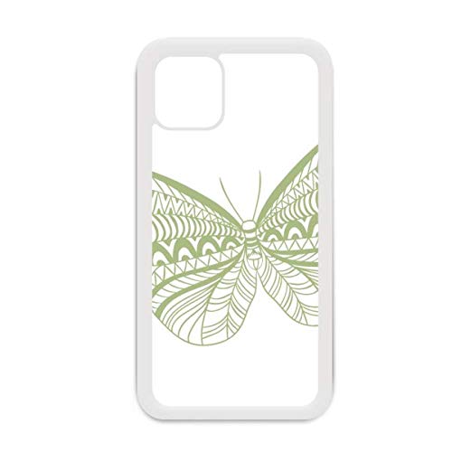 Coque papillon vert pour iPhone 12 Pro Max coque Apple Mini blanche antichoc