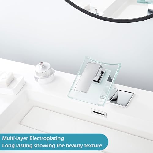 Grifo monomando de cascada cromado de alta gama con luces LED integradas 4