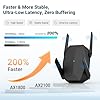 2026 AX3000 WiFi 6 Extender Signal Booster, Multi-Link Connectivity Internet Extender WiFi Booster for Home, Dual Band Long Range WiFi Repeater, Up to 19000 Sq. Ft., Easy Setup, (M-A25-Black)