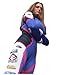 DAZCOS US Size Women's Game Cosplay Costume Blue Bodysuit with Detached Gloves and Socks (Medium)