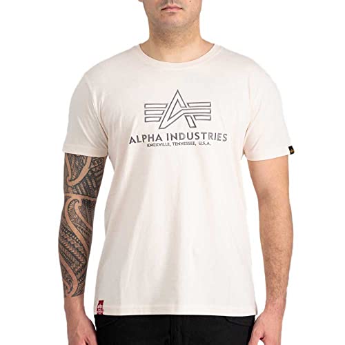 T-Shirt pour Homme Alpha Industries finitions brodées haut de gamme