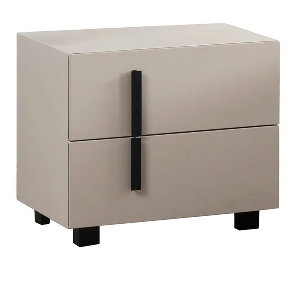 American Eagle NS-D083-W Off White Modern Contemporary Faux Leather Nightstand