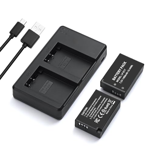 LORDONE 2-Pack LP-E17 Battery and LP E17 Dual USB Charge for Canon EOS R8 R10 R50 R100 RP EOS77D 850D 800D 760D 750D 200DII 200D M5 M6 M3 Rebel T7i T8i T6i SL2 SL3 Camera