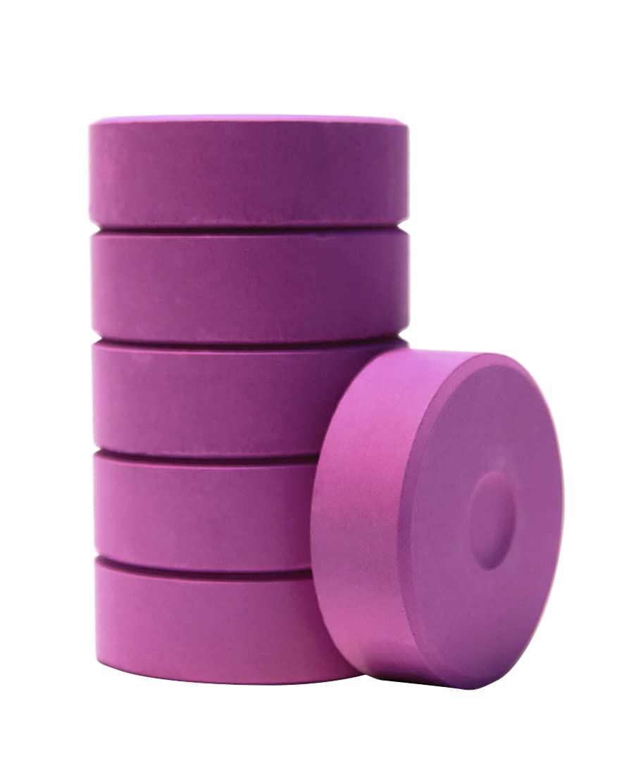 Jack Richeson Giant Tempera Paint Cakes, 2-1/4 x 3/4 Inches, Purple, Set of 6 - 067125