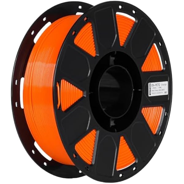 Creality Filament PETG 1,75 mm, Ender do drukarki 3D, PETG, wysoka precyzja, wysoka wytrzymałość, bezzapachowy, odporny na wilgoć, 1 kg, pomarańczowy