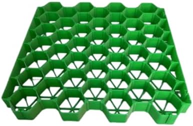 Durable Plastic Paving Slabs for Driveways, Lawn Mats & Garden Walkways - 12-Piece Driveway Grid System (7cm) for Slope Landscaping & Parking Lots