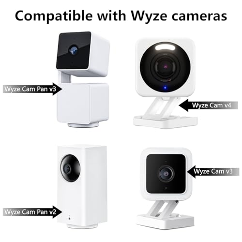Haoyou Outside Corner Wall Mount Bracket for Wyze Cam Pan V3/V4 Wyze Cam V4/V3, Maximum Coverage on Both Sides of the House 270 Degrees, Reduces Blind Spots and Maximises Field of View (2Pack White) by Haoyou - Used condition - Image 3