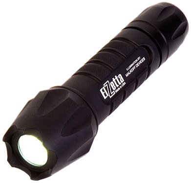 Elzetta ZFL-M60-CF2R Tactical Weapon LED Flashlight with Flood Lens Strike Bezel, 2-Cell, Click Rotary Tail Cap